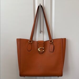 Coach Theo Canyon/Brass Leather Tote